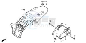 NX500 DOMINATOR drawing REAR FENDER