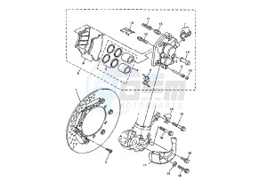 WR F 450 drawing FRONT BRAKE CALIPER