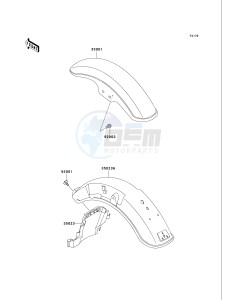 VN 750 A [VULCAN 750] (A20-A21) [VULCAN 750] drawing FENDERS