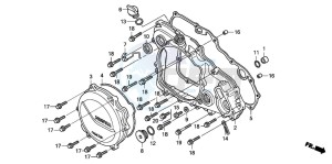 CRF450X drawing R. CRANKCASE COVER