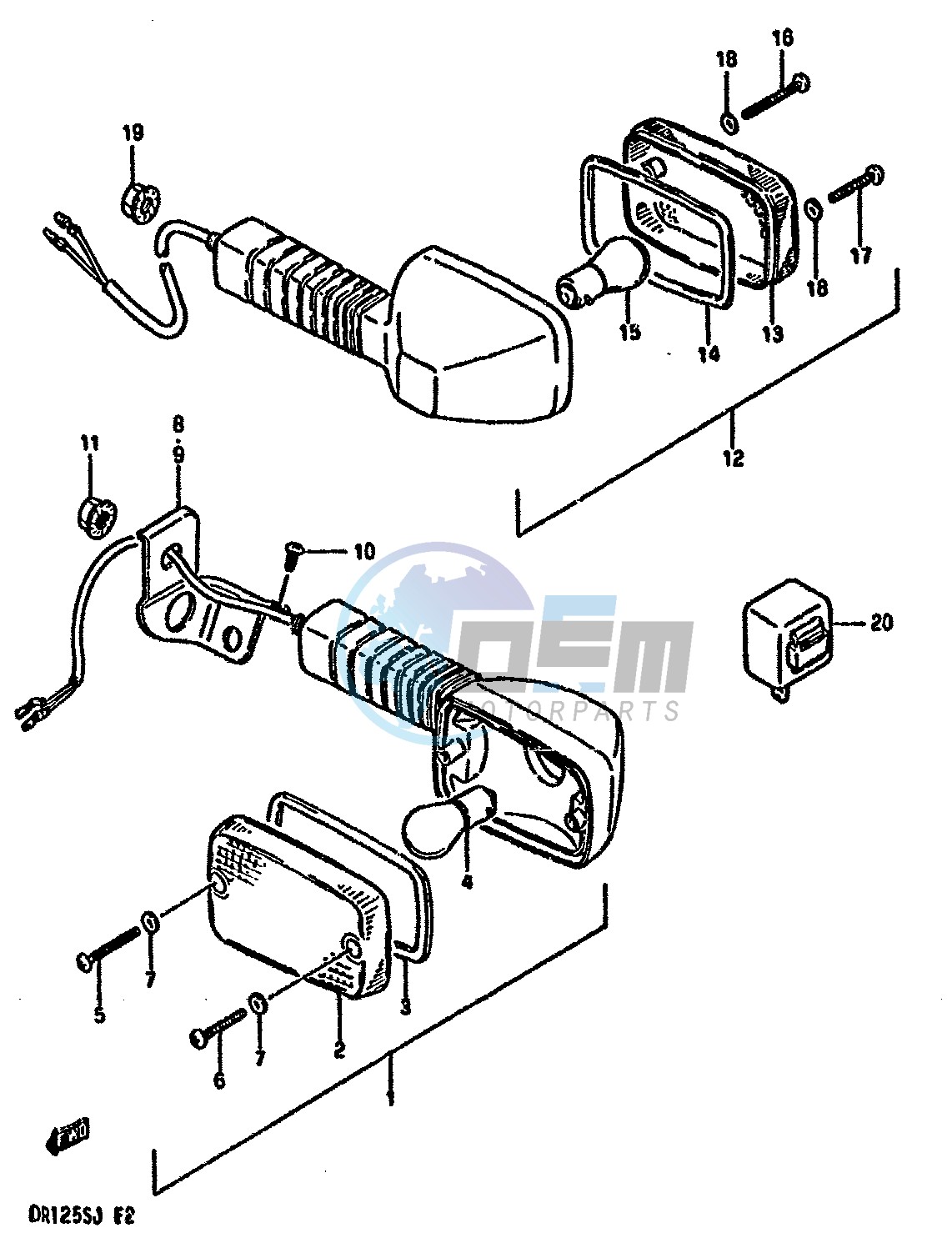 TURN SIGNAL LAMP (E2,E15,E18,E21)