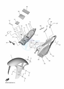 YZF600W YZF-R6 (BN6V) drawing FENDER