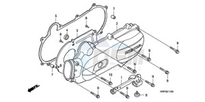 SCV100F9 Australia - (U) drawing LEFT CRANKCASE COVER