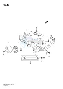 AN650 (E3-E28) Burgman drawing MUFFLER (AN650L1 E3)