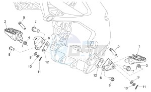 SXV 450-550 2009-2011 drawing Foot rests