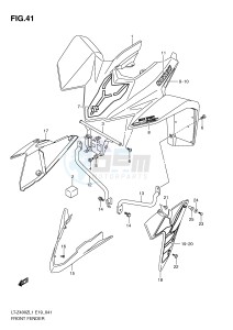 LT-Z400 (E19) drawing FRONT FENDER (LT-Z400ZL1 E19)