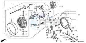 VT750C9 Korea - (KO / MK) drawing HEADLIGHT