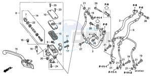 CBF1000A9 UK - (E / ABS MKH) drawing FR. BRAKE MASTER CYLINDER (CBF1000A/T/S)