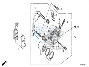 NSC110MPDH UK - (E) drawing FRONT BRAKE CALIPER