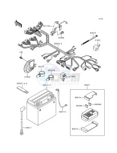 VN 800 B [VULCAN 800 CLASSIC] (B1-B5) [VULCAN 800 CLASSIC] drawing CHASSIS ELECTRICAL EQUIPMENT