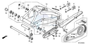 CBR1000RA9 France - (F / ABS CMF REP) drawing SWINGARM