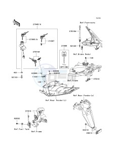 ER 650 A [ER-6N (EUROPEAN] (A6S-A8F) A7F drawing IGNITION SWITCH