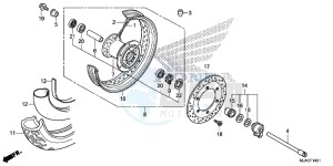 VT750SE Shadow E drawing FRONT WHEEL (VT750S)