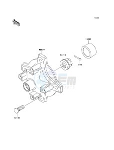 KVF360 4x4 KVF360A7F EU GB drawing Front Hub