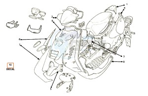 Ark LC TRIBE- Orange-Matt Black 50 drawing Colored parts