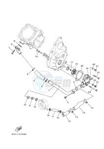 YFM700FWBD YFM70KPSH KODIAK 700 EPS SPECIAL EDITION (B329) drawing WATER PUMP