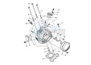 TW 125 drawing CYLINDER HEAD