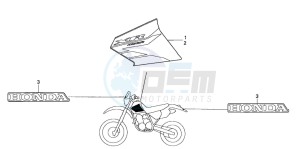 XR400R drawing MARK