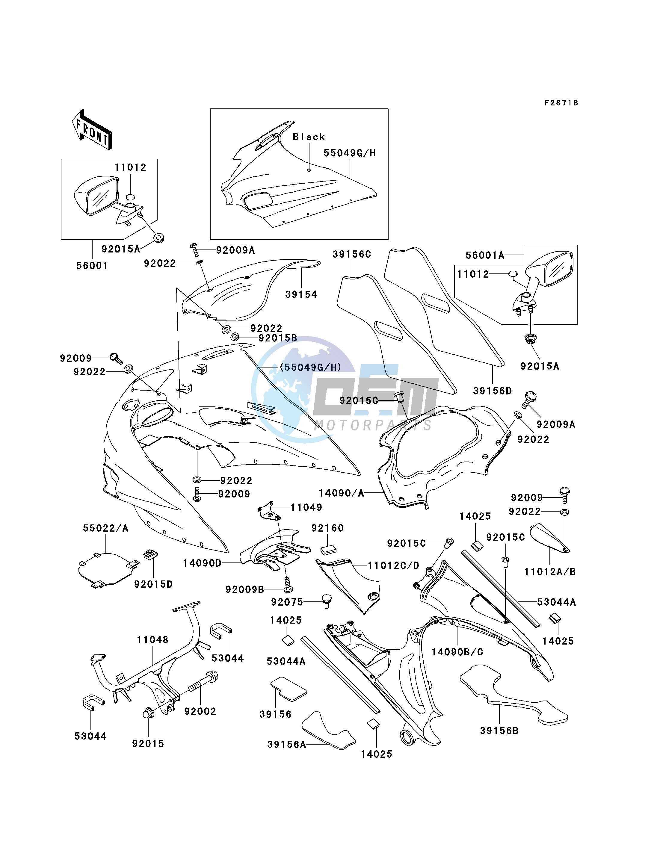 COWLING -- ZX1100-D3- -