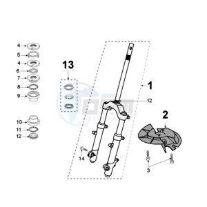 JETFORCE 50 R DARK SIDE drawing FRONT FORK / STEERINGHEAD