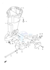 DF 25 V-Twin drawing Drive Shaft Housing