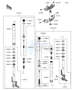 NINJA ZX-6R ABS ZX636FGF FR GB XX (EU ME A(FRICA) drawing Front Fork