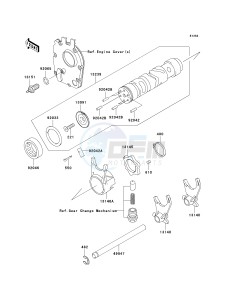 ZR 750 H [ZR-7S] (H1-H5 H5 CAN ONLY) drawing GEAR CHANGE DRUM_SHIFT FORK-- S- -