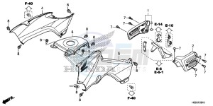 TRX250TMG TRX420 Europe Direct - (ED) drawing BODY COVER/TANK COVER