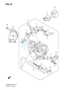 LT-R450 (E19) drawing THROTTLE BODY (MODEL K6 K7 K8)