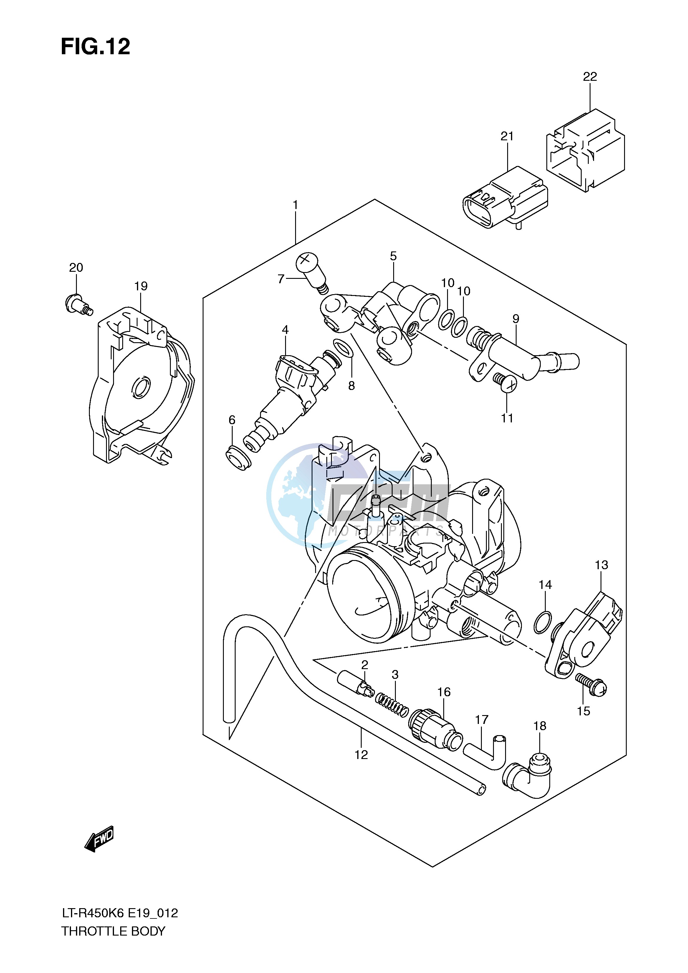 THROTTLE BODY (MODEL K6 K7 K8)