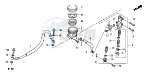 CBF600N drawing REAR BRAKE MASTER (CBF600S8/N8)