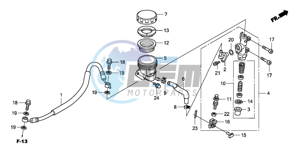 REAR BRAKE MASTER (CBF600S8/N8)