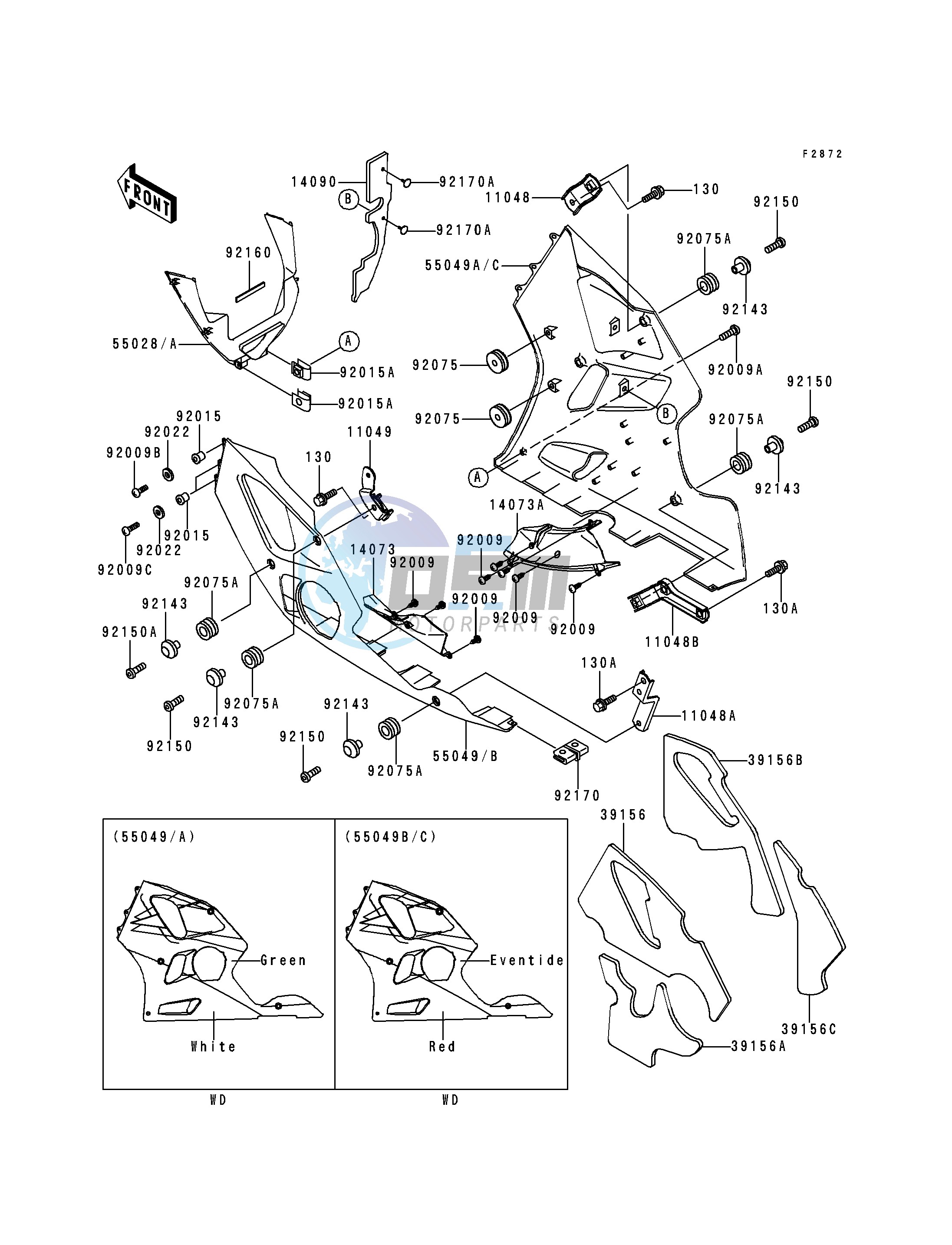 COWLING LOWERS -- ZX600-F1- -