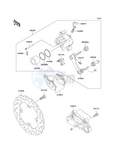 ZX 1000 D [NINJA ZX-10R] (D6F-D7FA) D7FA drawing REAR BRAKE