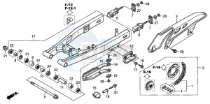 XL700V drawing SWINGARM