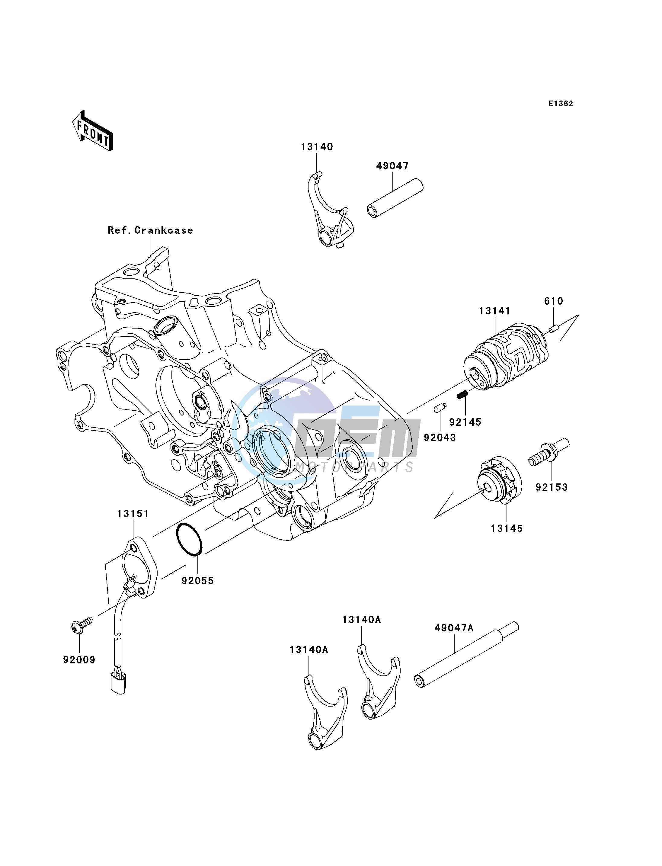 GEAR CHANGE DRUM_SHIFT FORK-- S- -