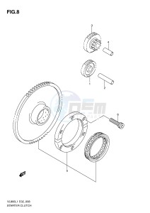 VL800 (E2) VOLUSIA drawing STARTER CLUTCH