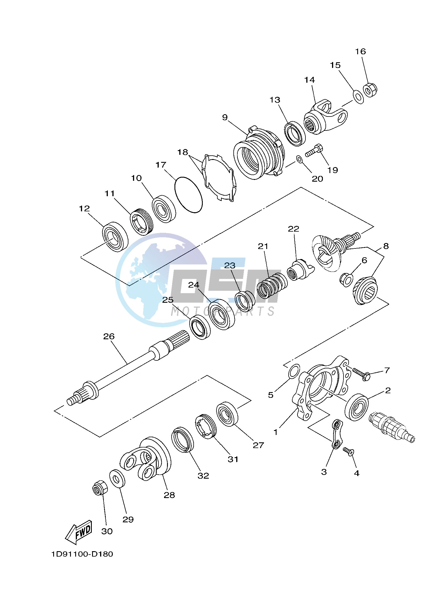 MIDDLE DRIVE GEAR