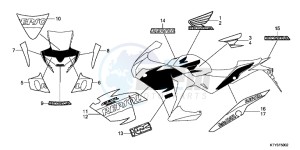 CBR125RSD CBR125RS UK - (E) drawing MARK/STRIPE (3)