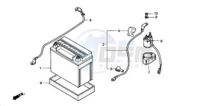 TRX200D FOURTRAX 200 drawing BATTERY