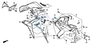 CBR600RA9 France - (F / ABS CMF) drawing LOWER COWL (R.) (CBR600RR9,A/RA9,A)