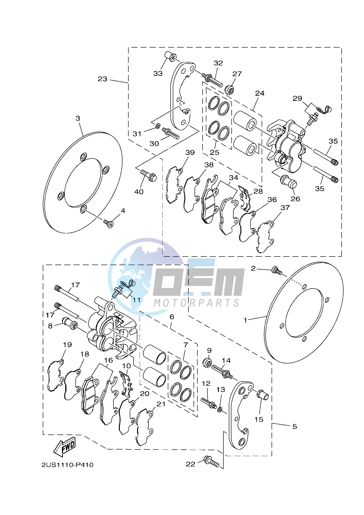 REAR BRAKE CALIPER