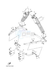 YXZ1000ETS YXZ10YESH YXZ1000R EPS SS SPECIAL EDITION (B577) drawing REAR SUSPENSION