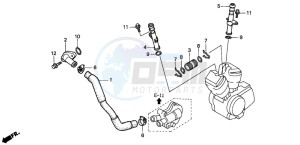 XL650V TRANSALP drawing WATER PIPE