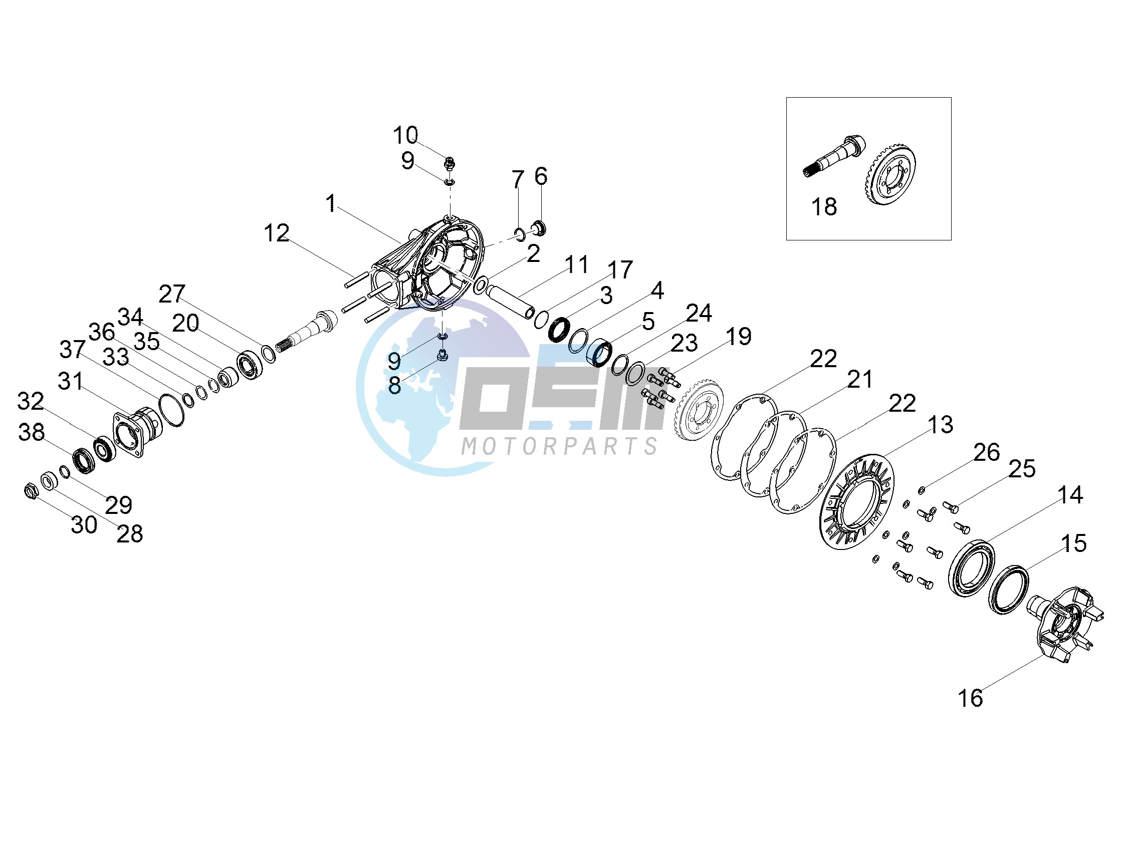 Rear transmission / Components