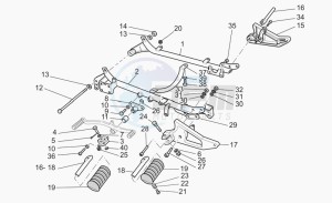 California 1100 EV PI Cat. Alum./Tit. PI Cat. drawing Craddle arm-foot rests