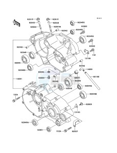 KX85 / KX85 II KX85-B5 EU drawing Crankcase