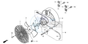 TRX350FE FOURTRAX ES drawing COOLING FAN