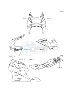 ZX 600 F [NINJA ZX-6R] (F1-F3) [NINJA ZX-6R] drawing DECALS-- EVENTIDE_RED- --- ZX600-F1- -