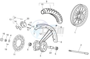 RX-SX 50 2006-2010 drawing Front wheel